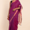 Pink Cotton Saree With Blouse