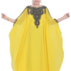 Yellow Georgette Hand Embroidery Party Wear Farasha