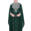 Dark Green Georgette Hand Embroidery Party Wear Farasha