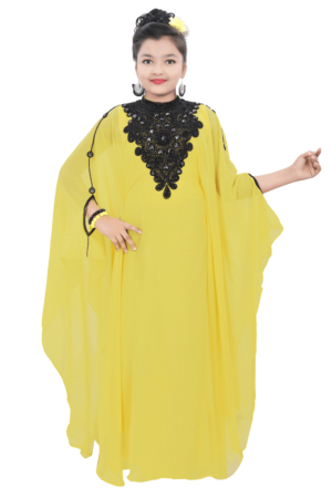 Yellow Kids Kaftan_Satika India