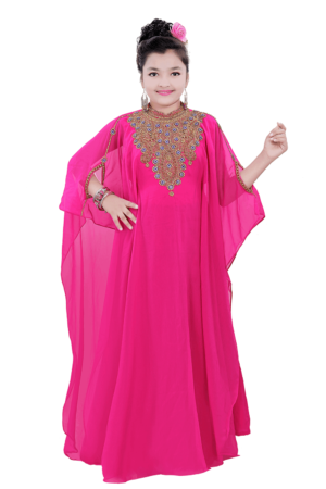 Pink Kids Kaftan_Satika