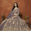 Purple Net Designer Lehenga Choli_Satika India