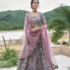 Grey And Pink Silk Trendy Lehenga Choli