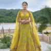 Green And Yellow Silk Trendy Lehenga Choli