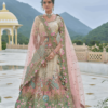 Multicolour Silk Embroidered Lehenga Choli With Stone & Thread Work