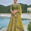 Green And Mehendi Silk Trendy Lehenga Choli