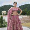 Mesmerizing And Innovative Onion Pink Silk Trendy Lehenga Choli