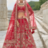 Red Silk Bridal Trendy Lehenga Choli | UAE