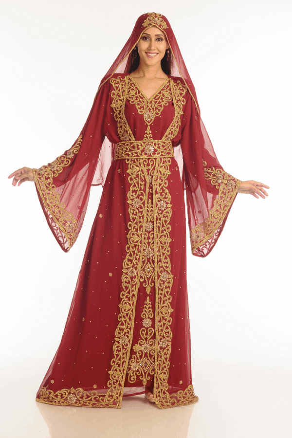MOROCCAN DUBAI KAFTANS ABAYA DRESS VERY FANCY LONG GOWN