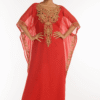 Red Georgette Hand Embroidery Party Wear Farasha