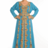 Firozi Georgette Hand Embroidery Party Wear Kaftan