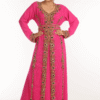 Rani Pink Georgette Hand Embroidery Party Wear Kaftan