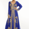Blue Georgette Hand Embroidery Party Wear Kaftan