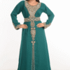 Rama Green Georgette Hand Embroidery Party Wear Kaftan