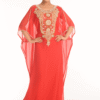 Red Farasha Kaftan – Moroccan Jalabiya Abaya Dress for Women | Satika India Sweden