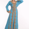 Blue Georgette Hand Embroidery Party Wear Kaftan