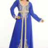 Blue Georgette Kaftan With Hand-Embroidered Details for Party Wear USA