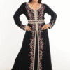 Black Georgette Hand Embroidery Party Wear Kaftan