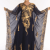 Black Farasha Kaftan with Zari Embroidery – Islamic Wear | Satika India Australia