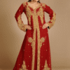 Designer Moroccan Takchita wedding dress with belt