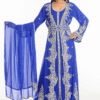 Blue Georgette Hand Embroidery Party Wear Kaftan