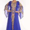 Royal Blue Georgette Hand Embroidery Party Wear Kaftan
